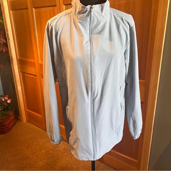 Hang Ten Light Blue Water Repellant Hybrid Zip-Front Utility Jacket - Sz Med - Picture 9 of 9